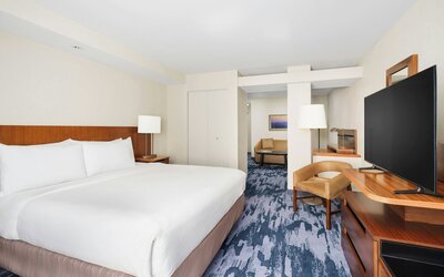 Suite, 1 King Bed with Sofa bed (Mobility Accessible, Tub) - 1 King Bed and 1 Double Sofa Bed