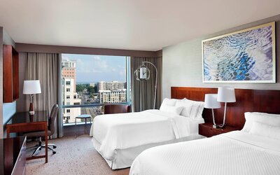 Room, 2 Double Beds, City View