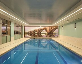 Refreshing indoor pool at Hyatt Place West End Georgetown.