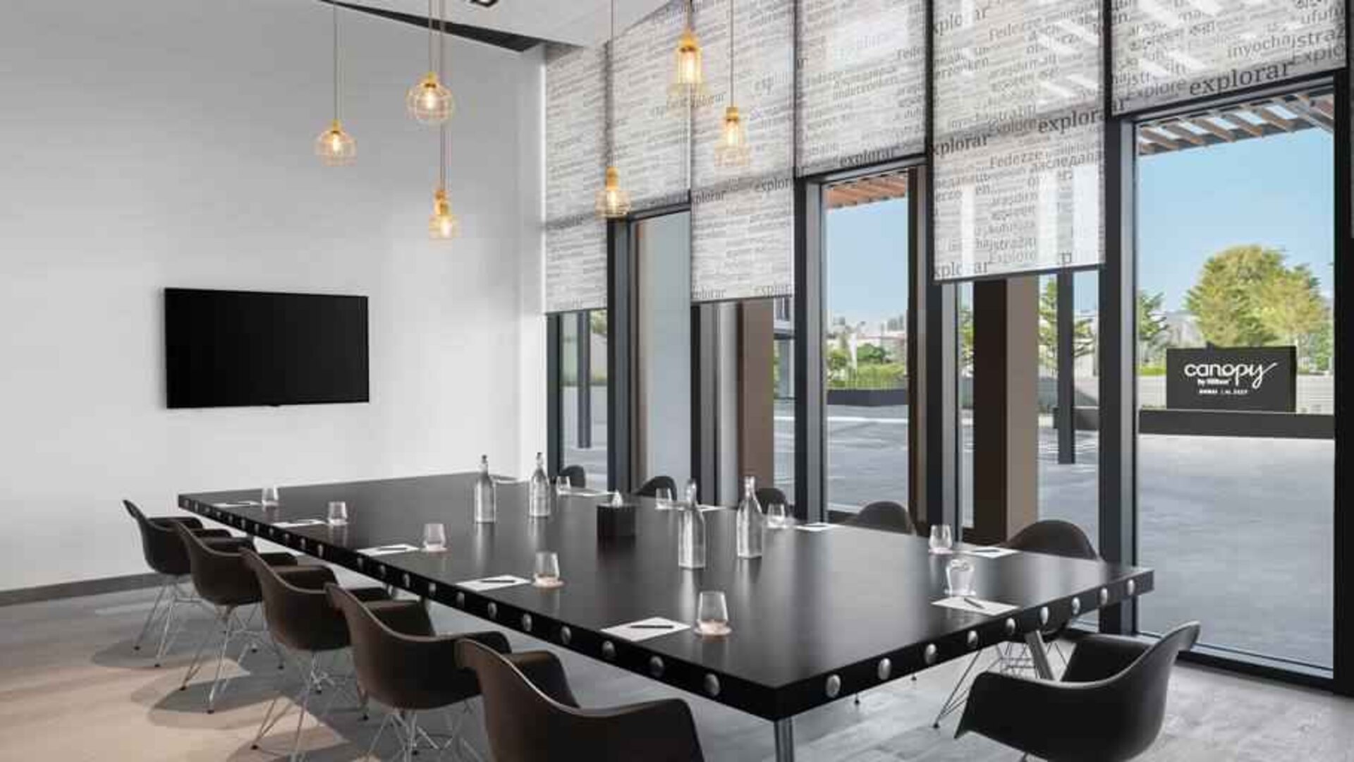 Elegant meeting room perfect for every business occasion at the Canopy by Hilton Dubai Al Seef.