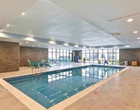 Relaxing indoor swimming pool at the Home2 Suites by Hilton Fairview/Allen.