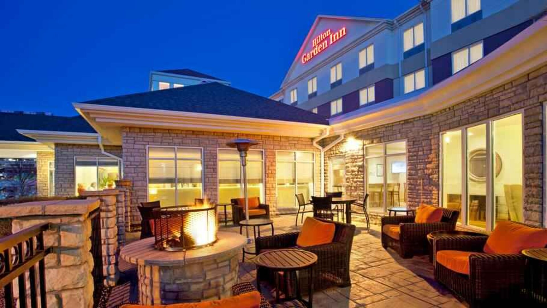 Amazing rooftop patio suitable as workspace at the Hilton Garden Inn Fort Collins.