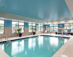 Relaxing indoor pool at the Hampton Inn Madison, OH.