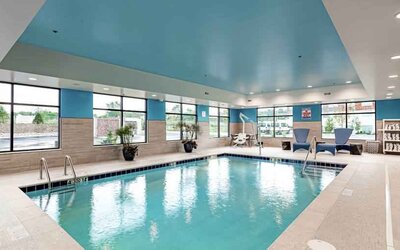 Relaxing indoor pool at the Hampton Inn Madison, OH.