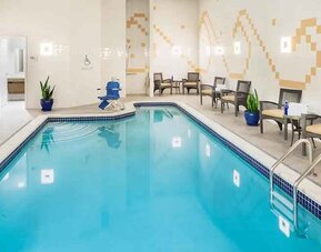 Relaxing indoor pool at Hilton Garden Inn Washington DC Downtown.