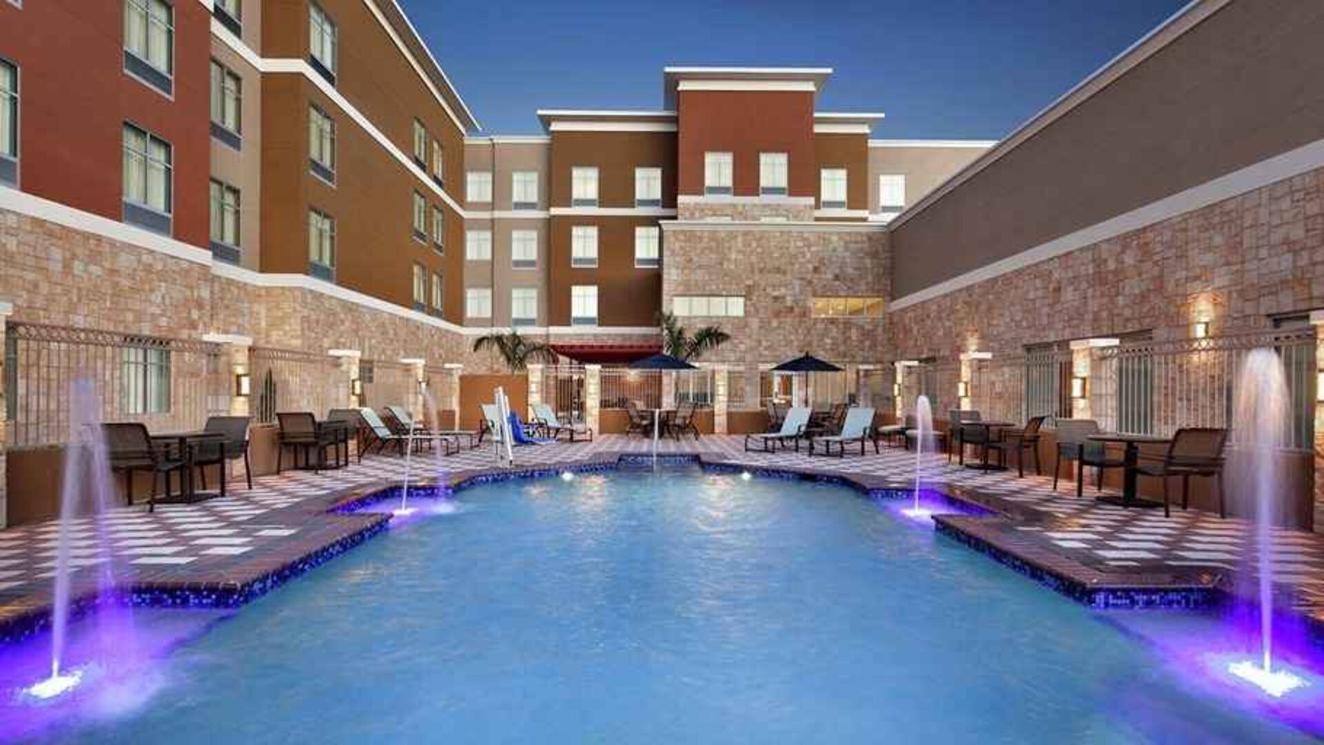 beautiful outdoor pool at Homewood Suites by Hilton Harlingen.