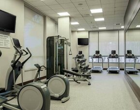Fully equipped gym at the Hilton Garden Inn Arlington Shirlington