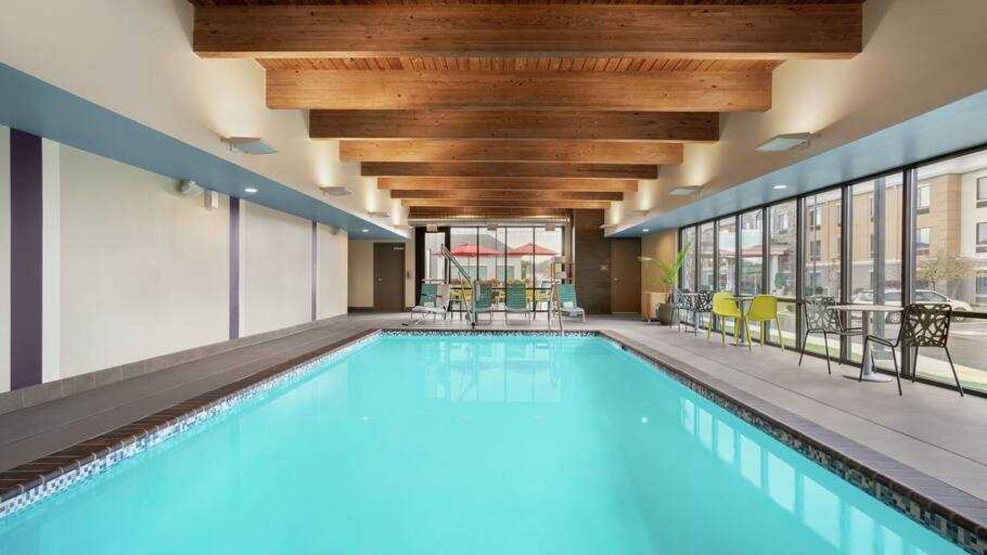 Relaxing swimming pool at the Home2 Suites by Hilton Warminster Horsham.