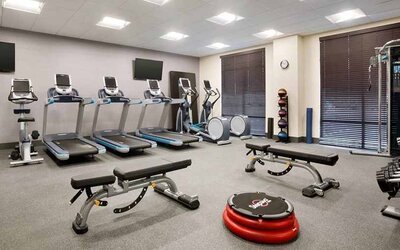 Well-equipped fitness center at Hampton Inn By Hilton, Salt Lake City Cottonwood.