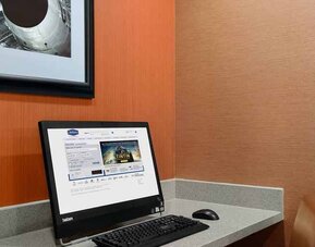 Fully equipped work station and business center at Hampton Inn Chicago-Midway Airport.