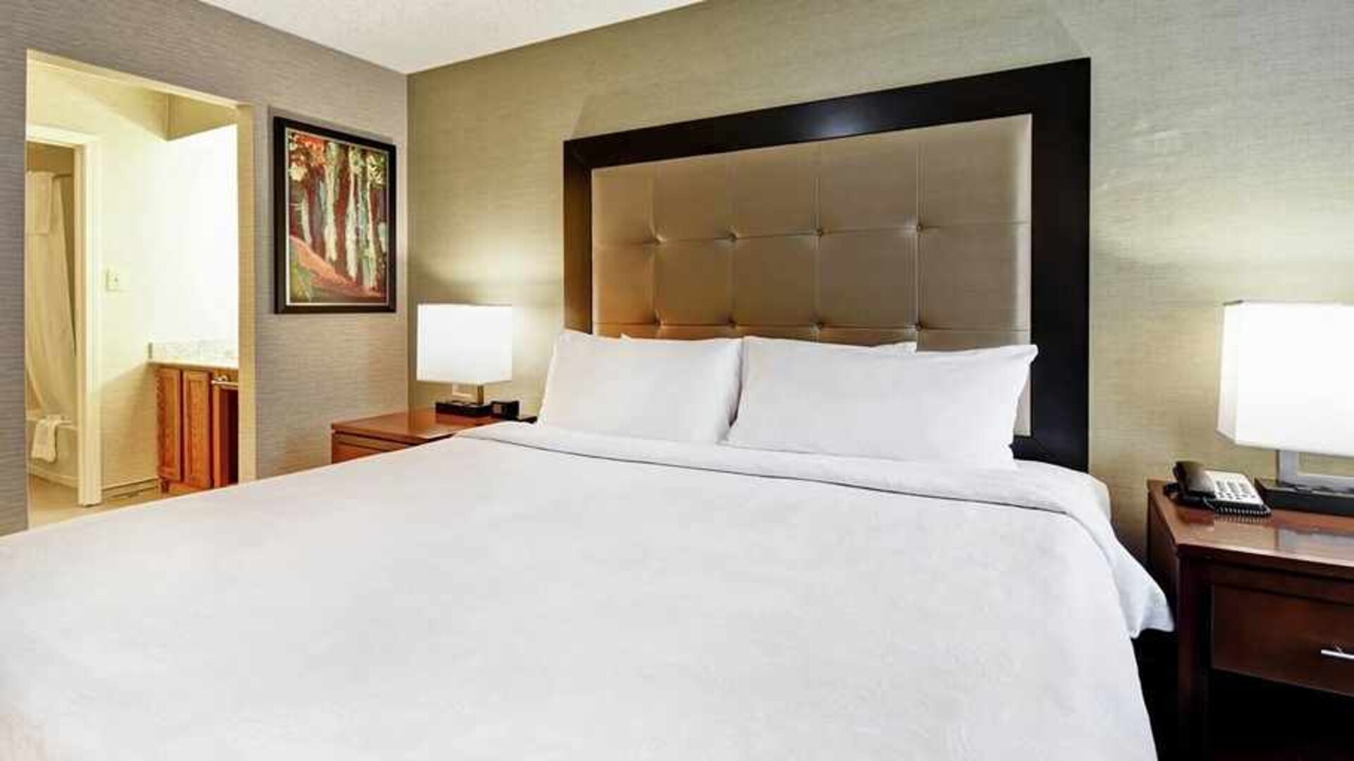 Large king suite with TV and lounge area at Homewood Suites by Hilton Atlanta-Galleria/Cumberland.