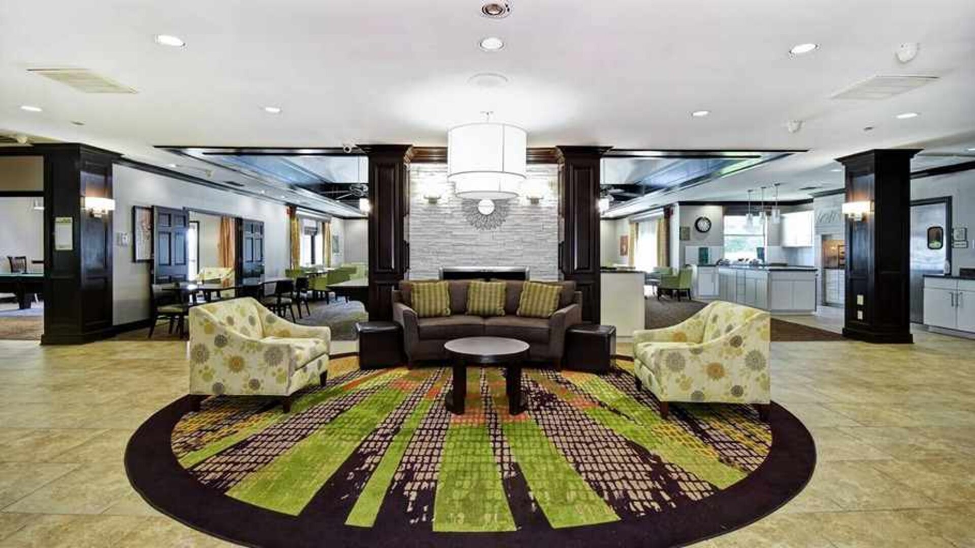 Spacious lobby lounge ideal as a coworking space at Homewood Suites by Hilton Atlanta-Galleria/Cumberland.