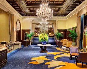 Lobby and coworking lounge at The Drake.