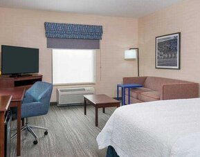 Comfortable working station in a king studio at the Hampton Inn Springfield South Enfield.