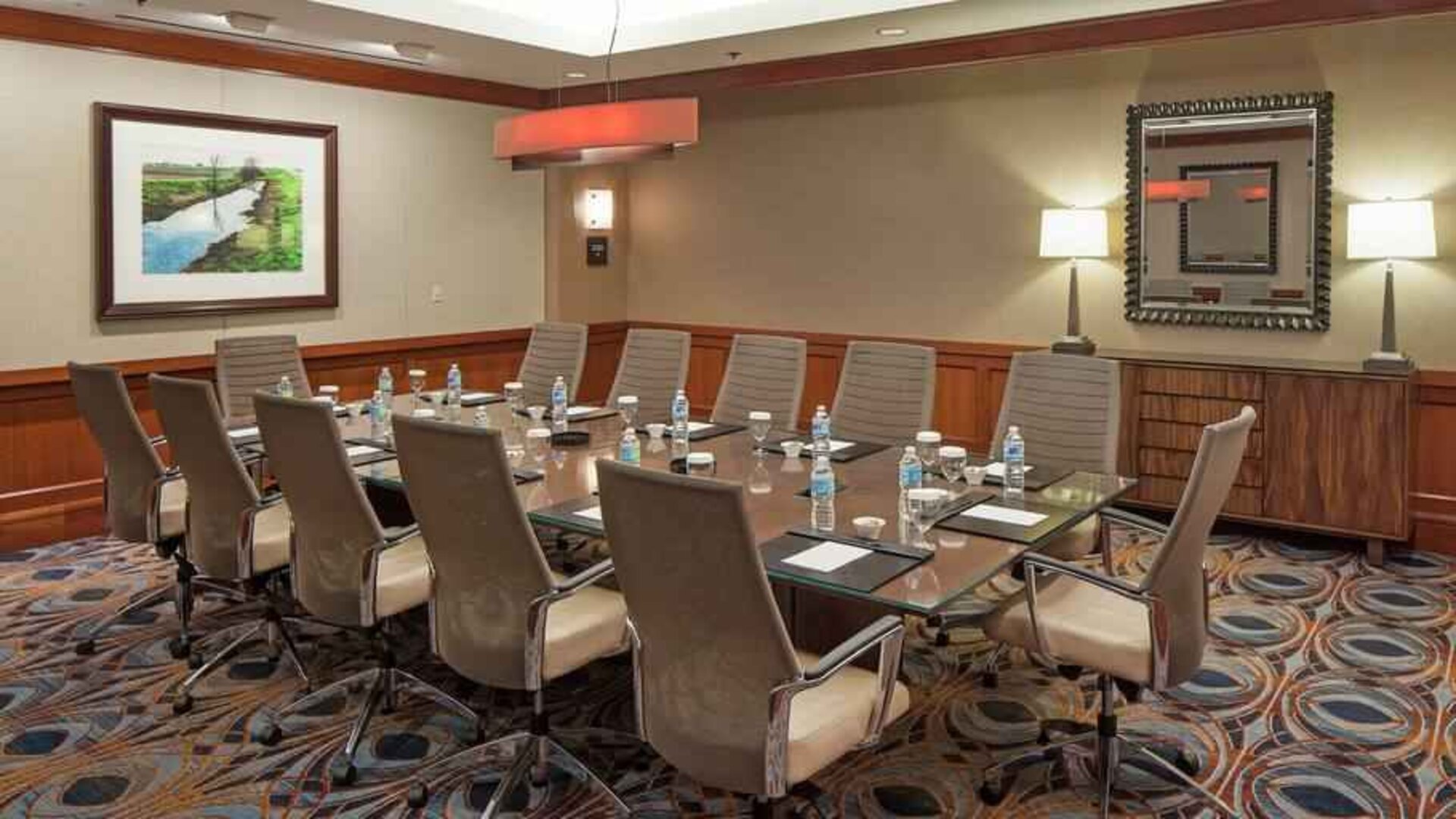 Meeting room perfect for every business need at the Hilton Omaha.