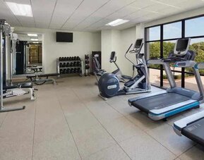 Fully equipped fitness center at the DoubleTree by Hilton Myrtle Beach.