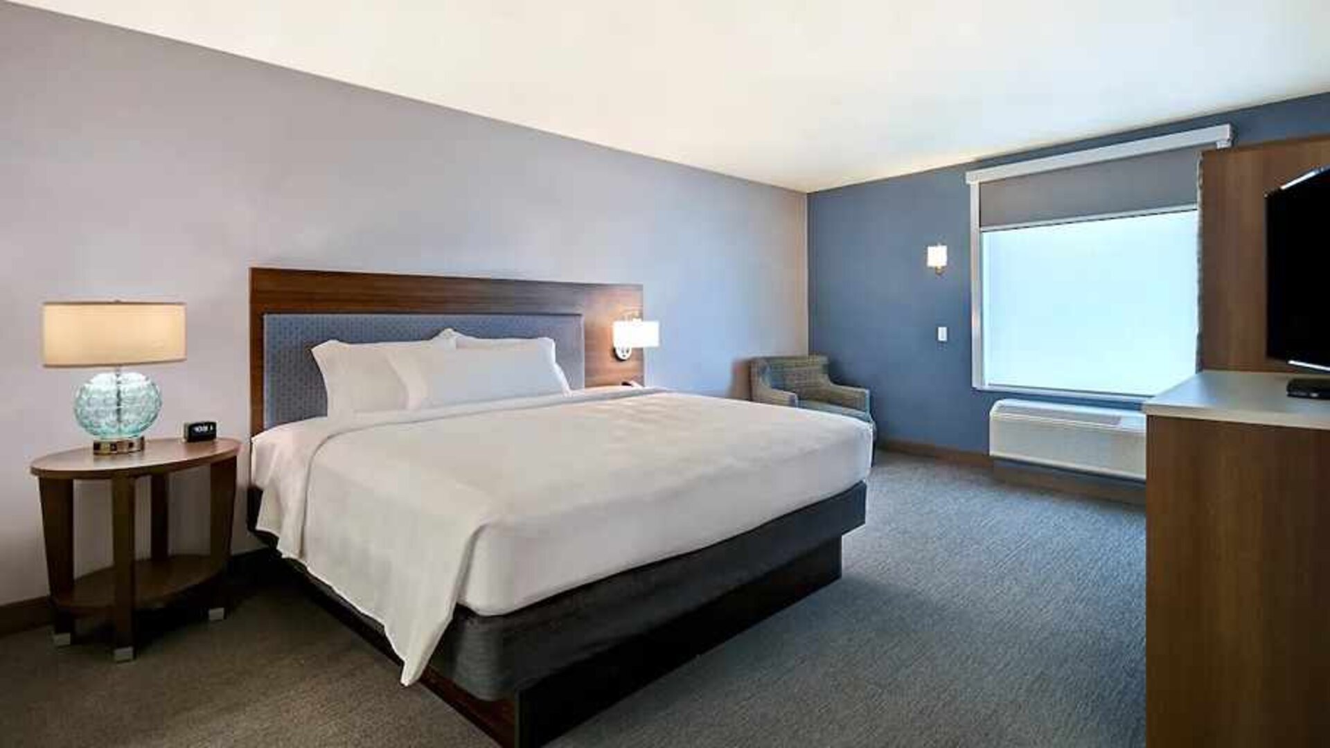beautiful king bedroom at Home2 Suites by Hilton Las Vegas Convention Center.