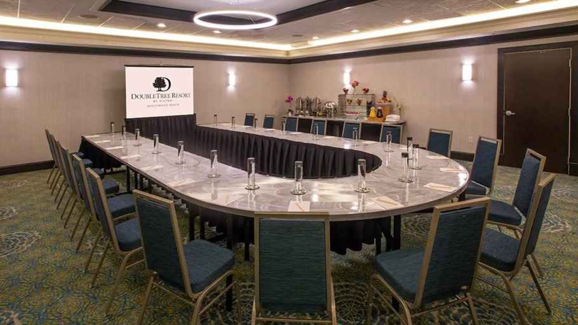 professional meeting room at DoubleTree Resort by Hilton Hollywood Beach.