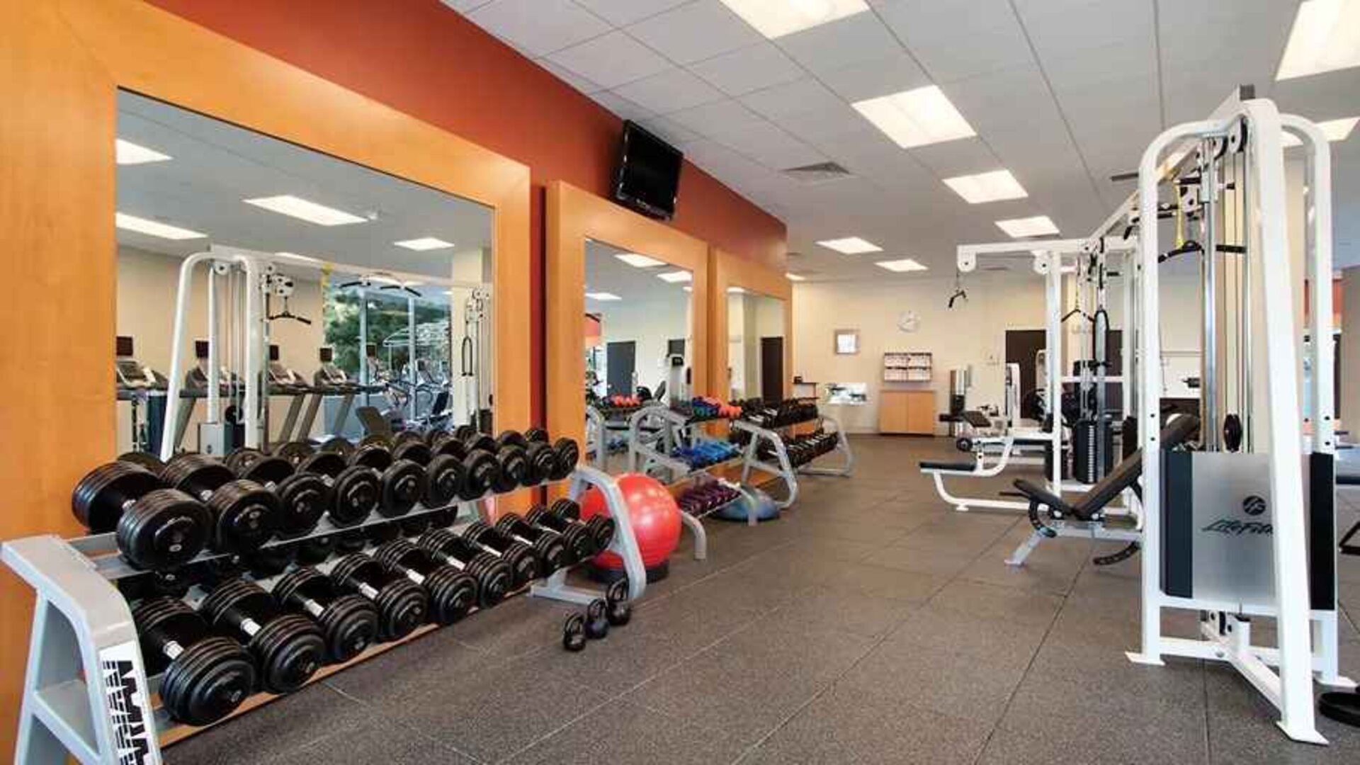 well-equipped fitness center at Washington Hilton.