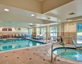 Two indoor pools at the Homewood Suites by Hilton Bel Air.
