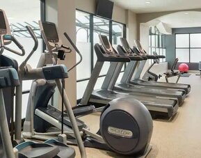 Fully equipped gym at the Embassy Suite by Hilton Atlanta Alpharetta