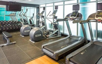 Well-equipped fitness center at DoubleTree by Hilton Hotel Wilmington.