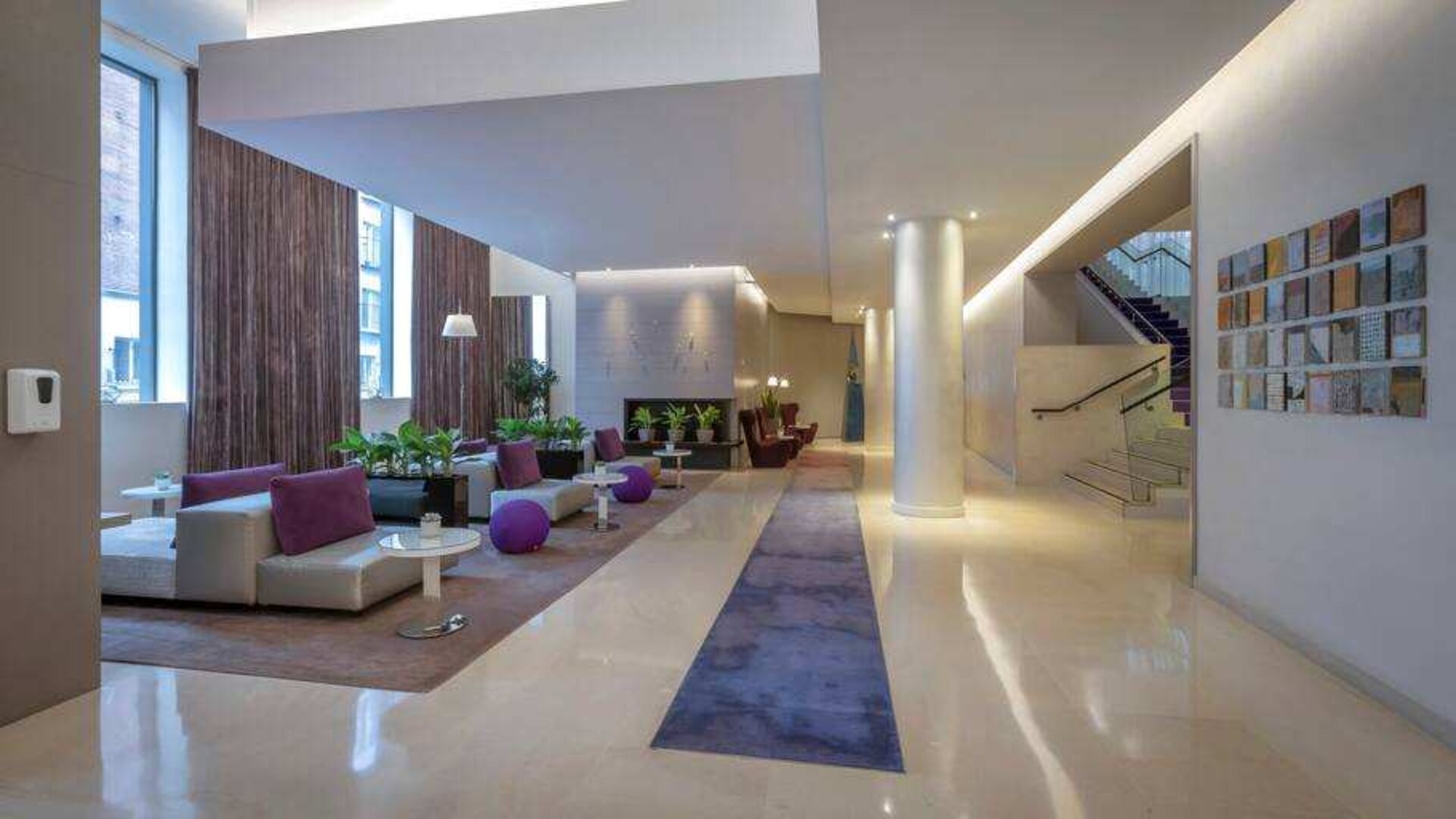 Lobby workspace at the Morrison, a DoubleTree by Hilton Hotel.