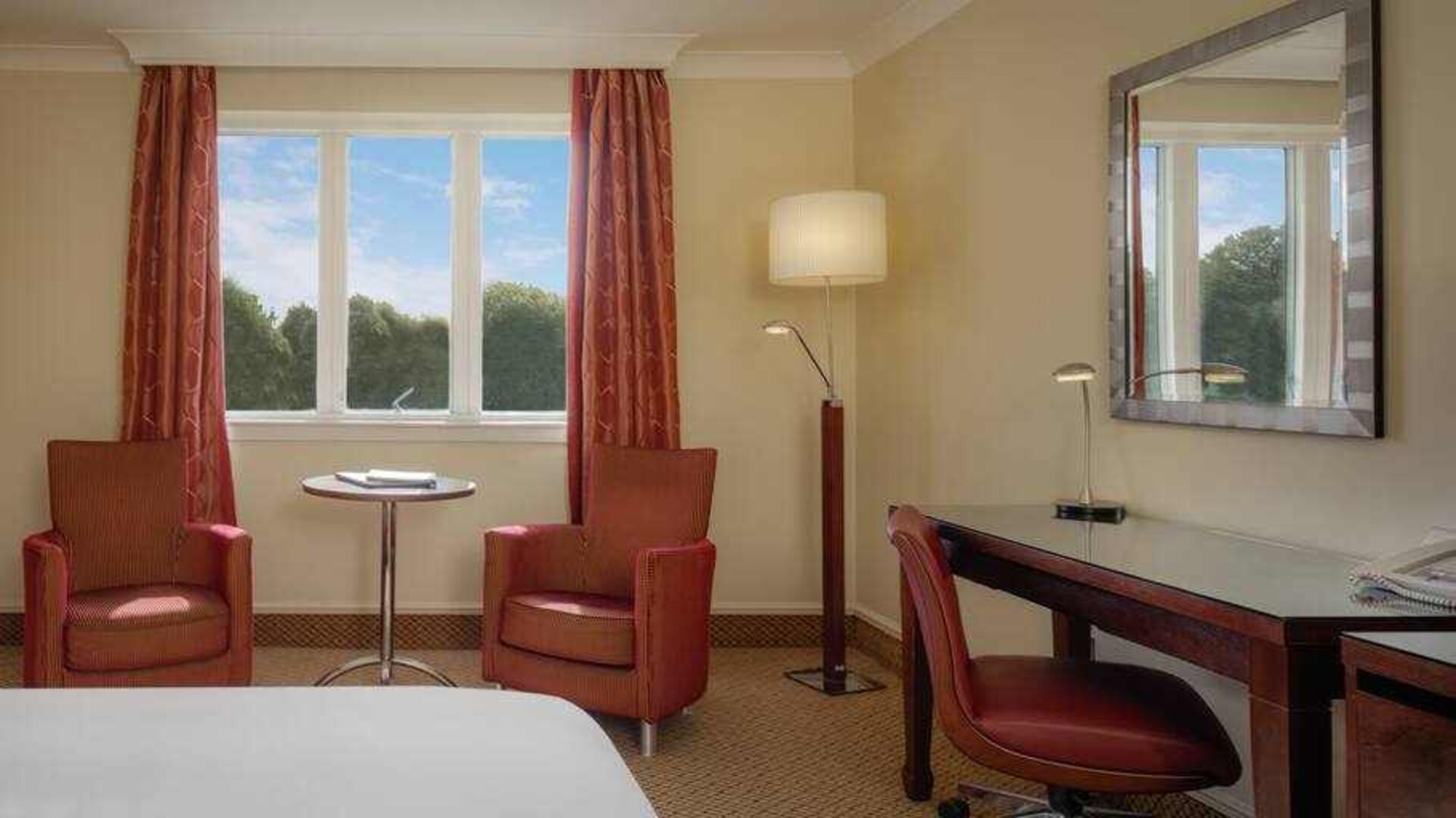 Comfortable working station at the Hilton Belfast Templepatrick Golf & Country Club.