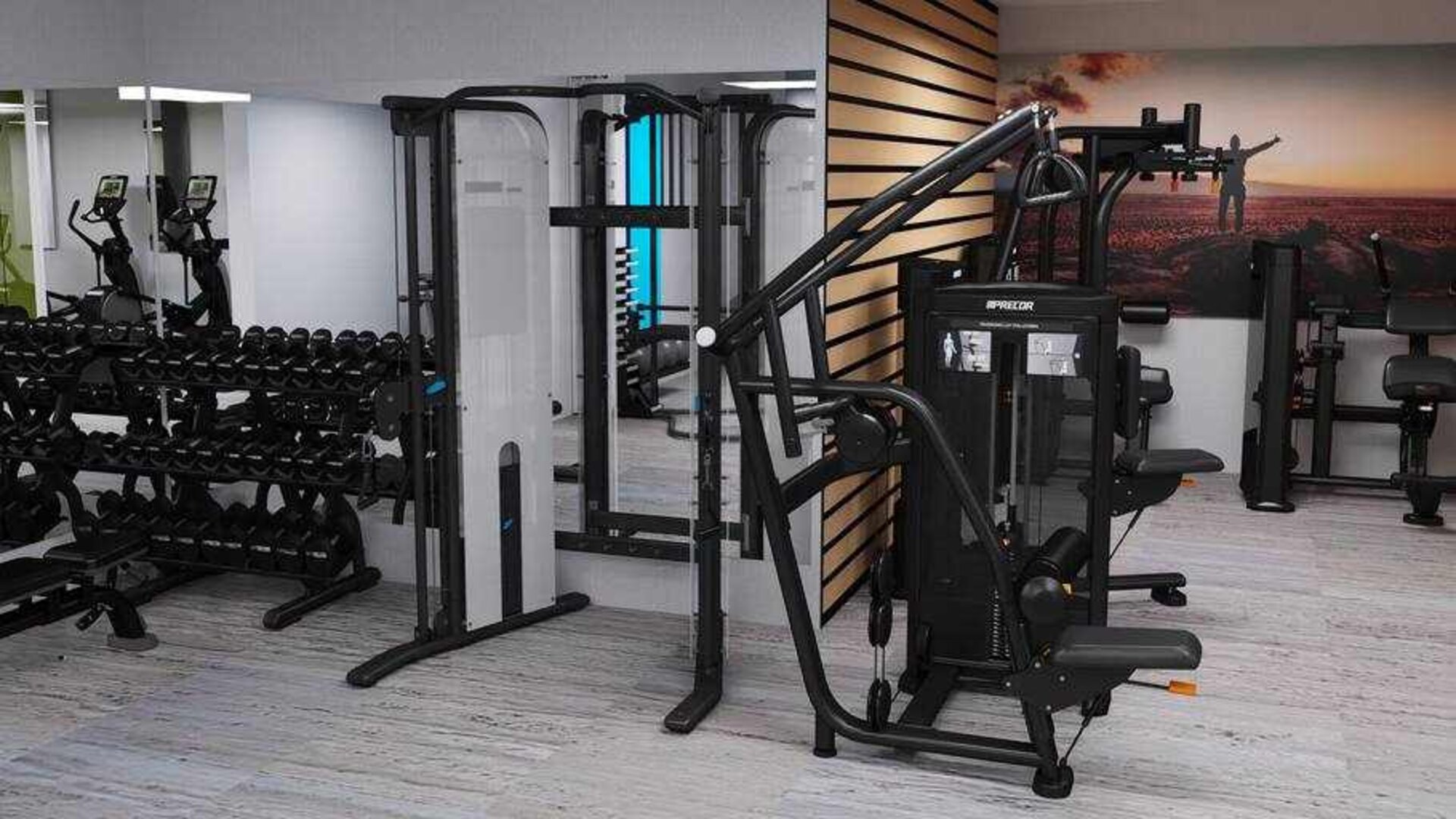 Fitness center at the DoubleTree by Hilton Frankfurt Niederrad.