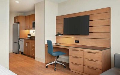 all rooms equipped with a work desk ideal for all digital nomads and remote workers at Homewood Suites by Hilton Wilmington Downtown.