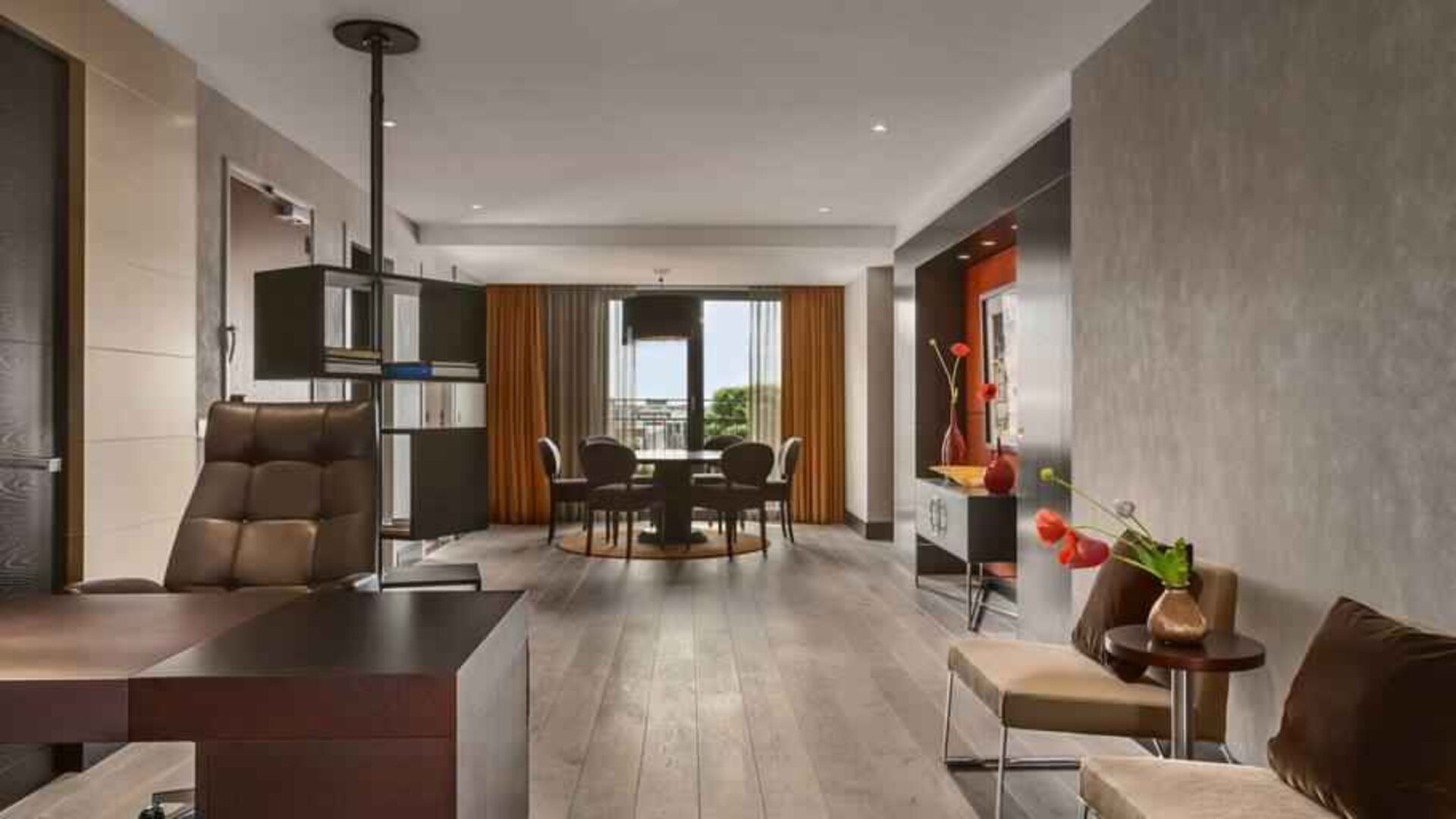 Spacious living room at the Hilton The Hague.