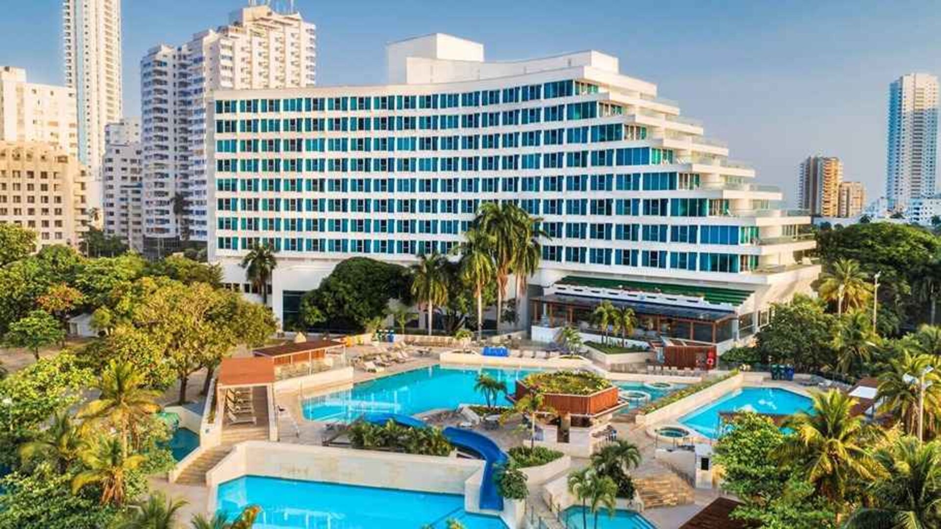 gorgeous variety of outdoor pools to choose from at Hilton Cartagena Hotel.