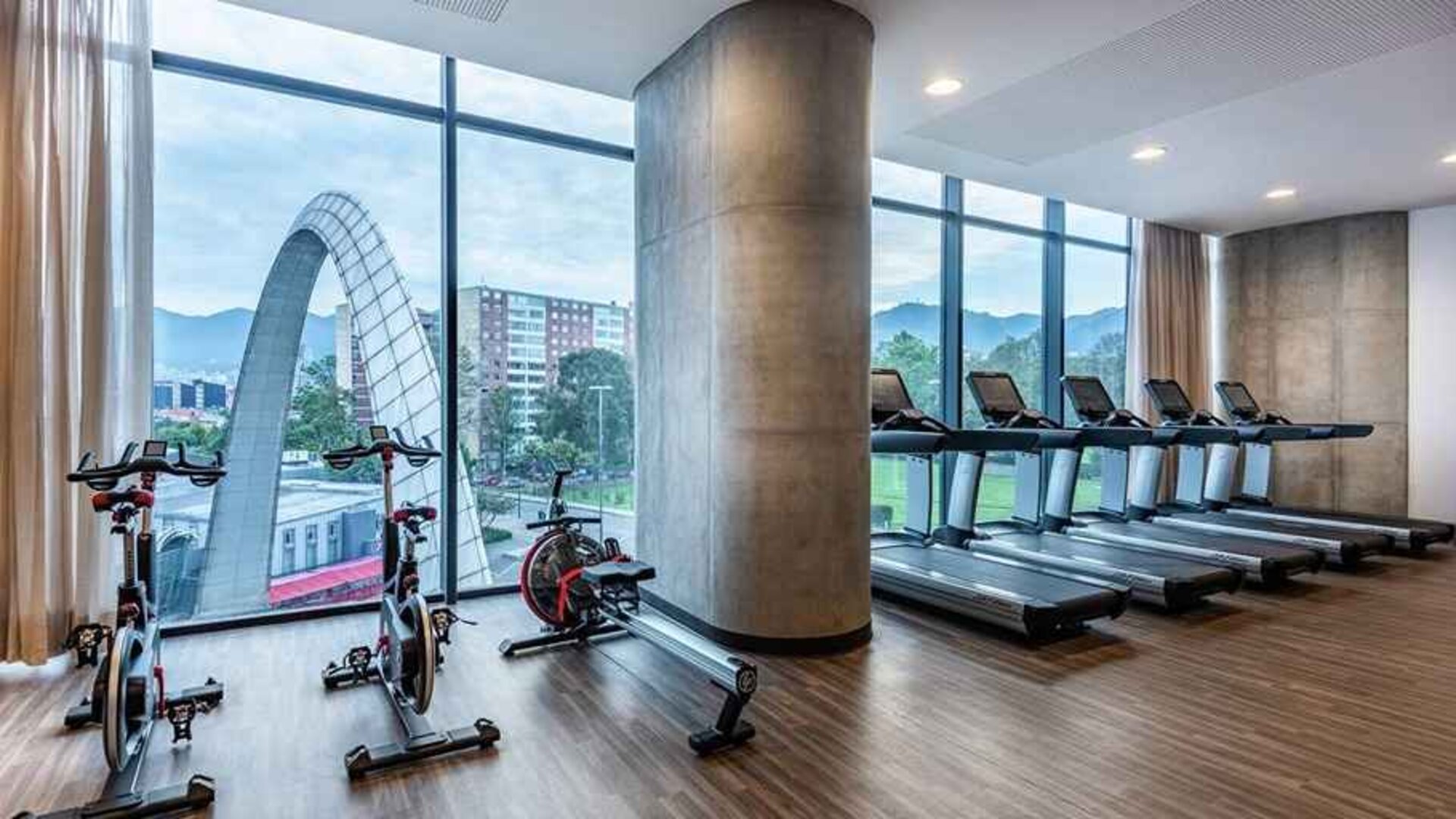 well equipped fitness center at Hilton Bogota Corferias.