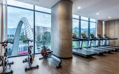 well equipped fitness center at Hilton Bogota Corferias.
