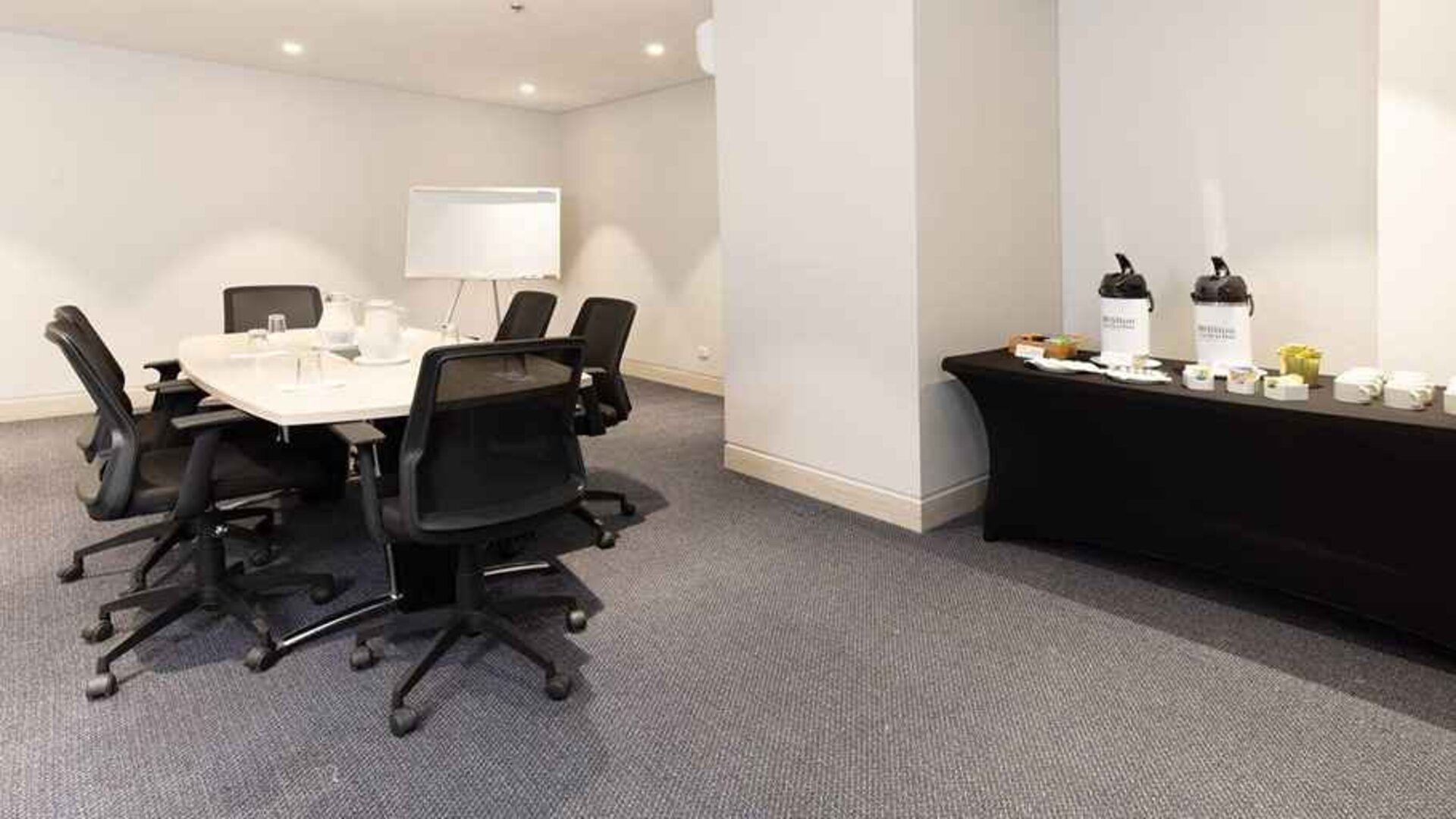 professional meeting room with coffee station at Hilton Garden Inn Cali Ciudad Jardin.