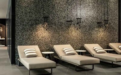 Relaxing spa area at the Hilton Amsterdam Airport Schiphol.