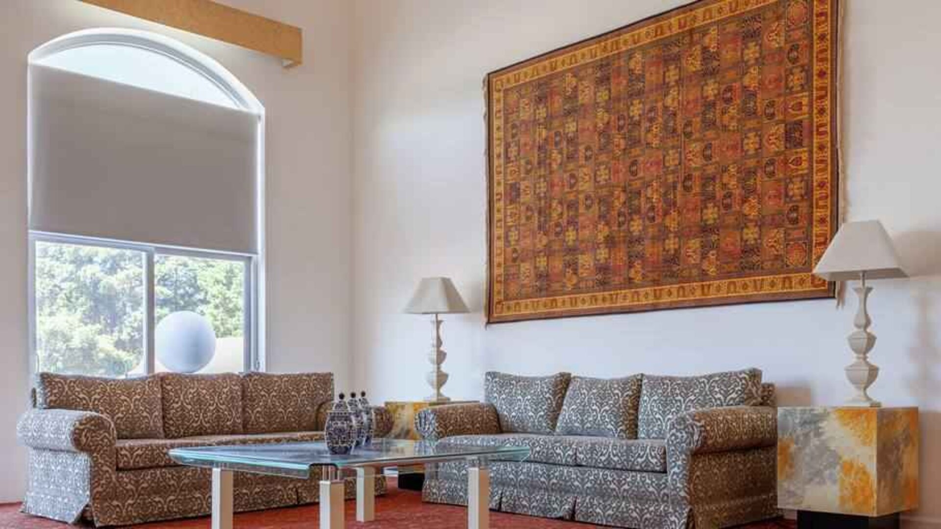Stylish living room in a presidential suite at the MM Grand Hotel Puebla, Tapestry Collection by Hilton.