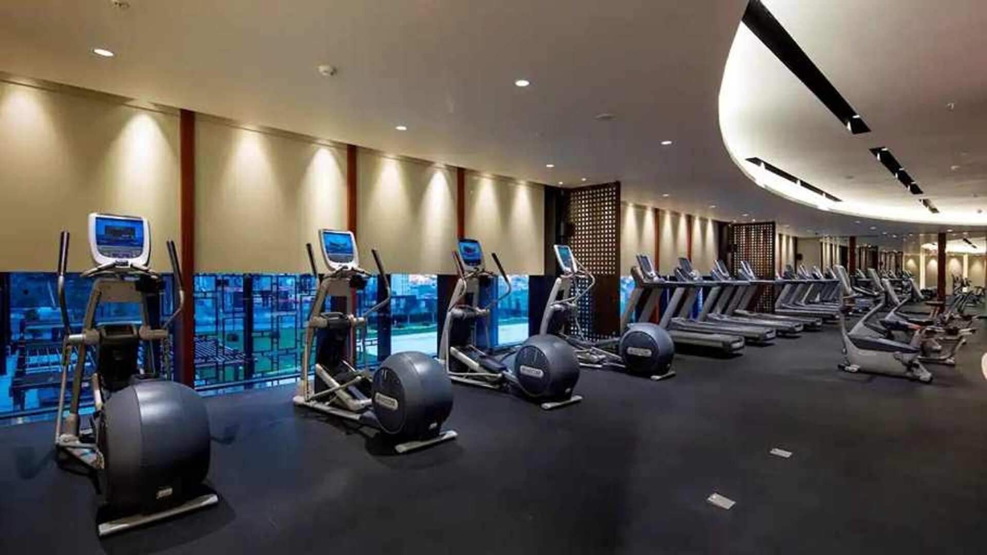 well equipped fitness center at Hilton Istanbul Bomonti Hotel & Conference Center.