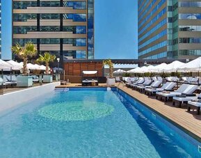 Outdoor pool at Hilton Diagonal Mar Barcelona.