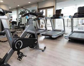 Gym at Hilton Diagonal Mar Barcelona.