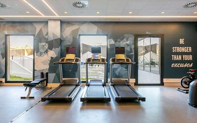well equipped fitness center at Hampton by Hilton Alcobendas Madrid.
