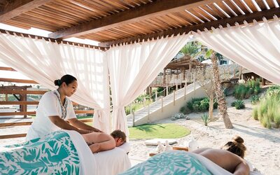 Relaxing spa area at the Hilton Los Cabos Beach & Golf Resort.