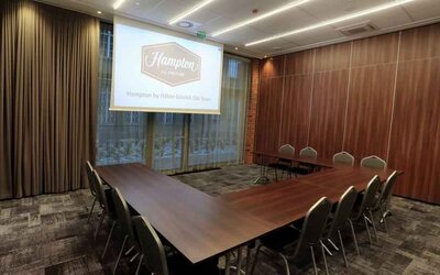 Meeting room with u shape table at the Hampton by Hilton Gdansk Old Town.