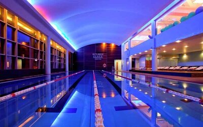 Indoor swimming pool at the Hilton Warsaw City.