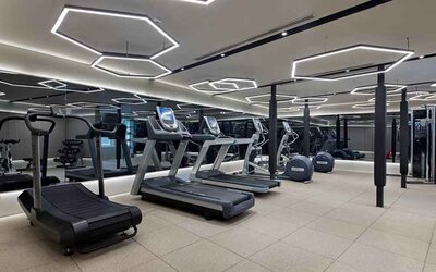 well equipped fitness center with treadmills at Hagia Sofia Mansions Istanbul, Curio Collection by Hilton.