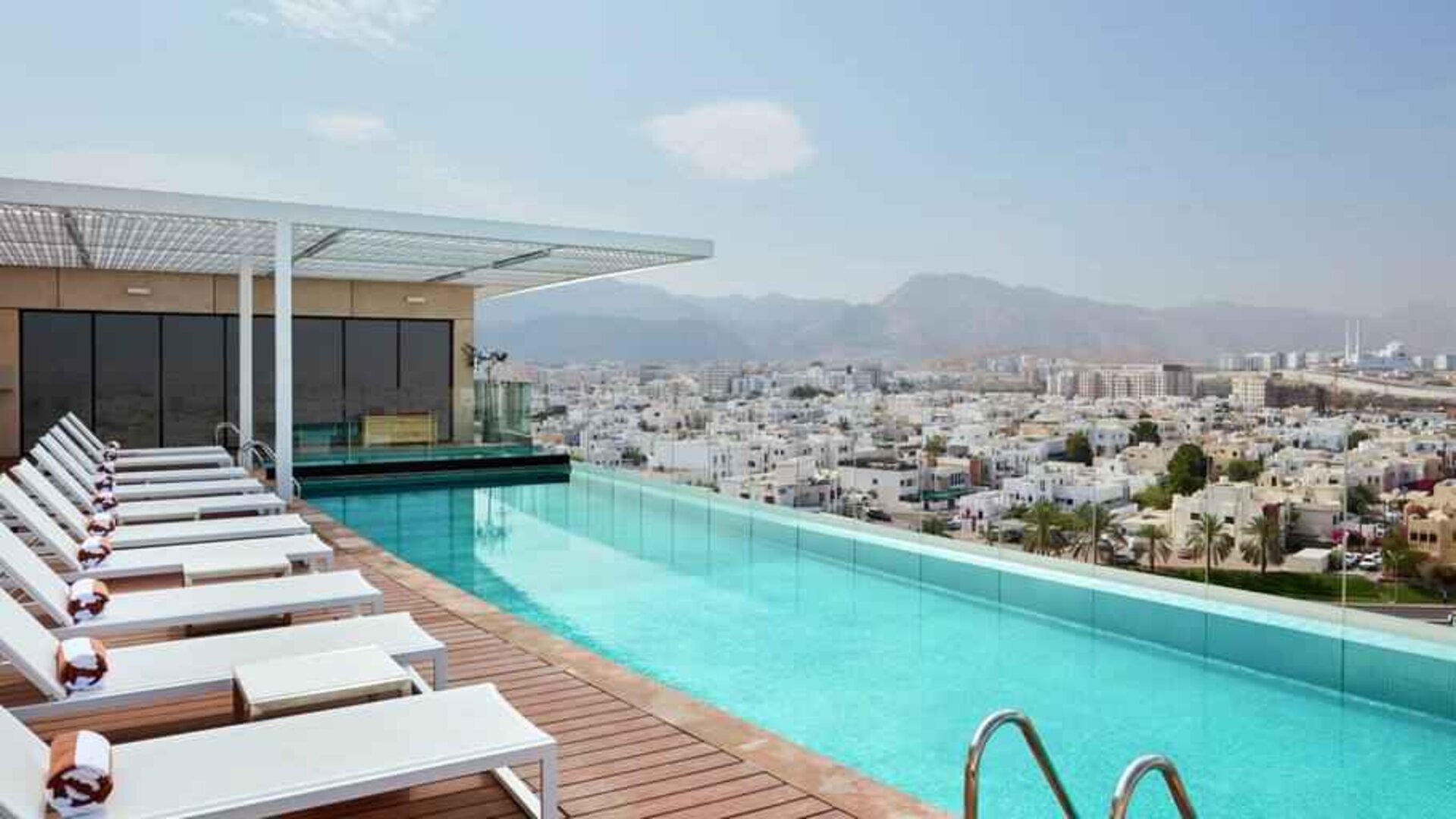 Mixed pool at the Hilton Garden Inn Muscat Al Khuwair.