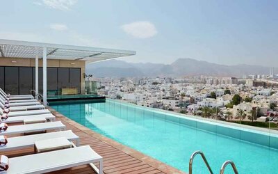 Mixed pool at the Hilton Garden Inn Muscat Al Khuwair.