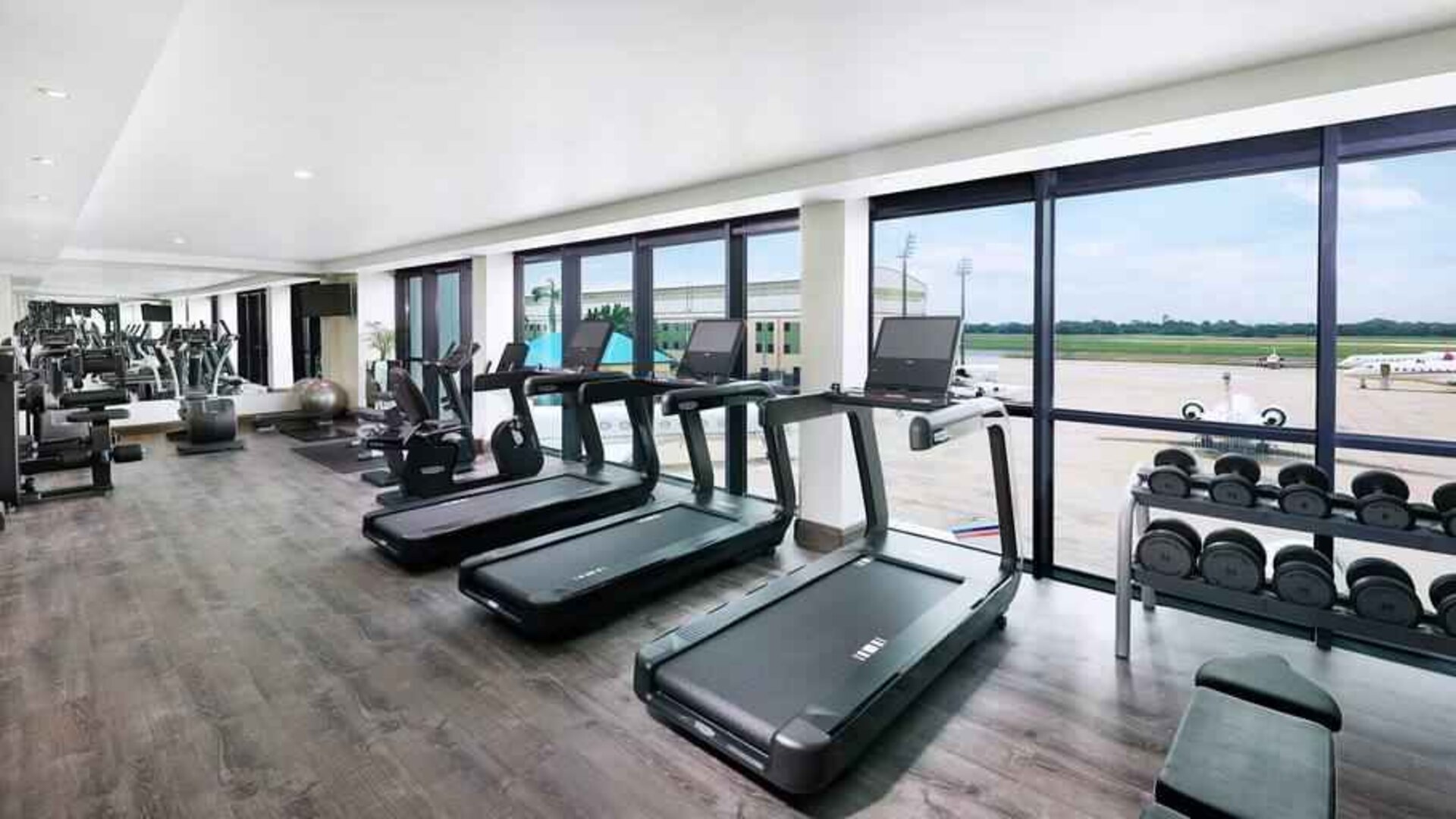 Fitness center at the Legend Hotel Lagos Airport, Curio Collection by Hilton.