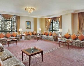 Seating area at the Madinah Hilton Hotel.