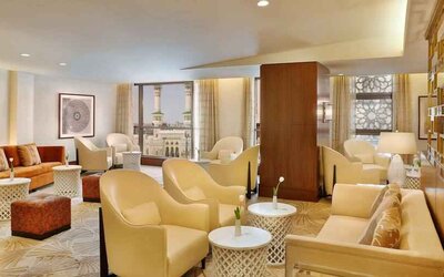 Comfortable seating area at the Conrad Makkah.